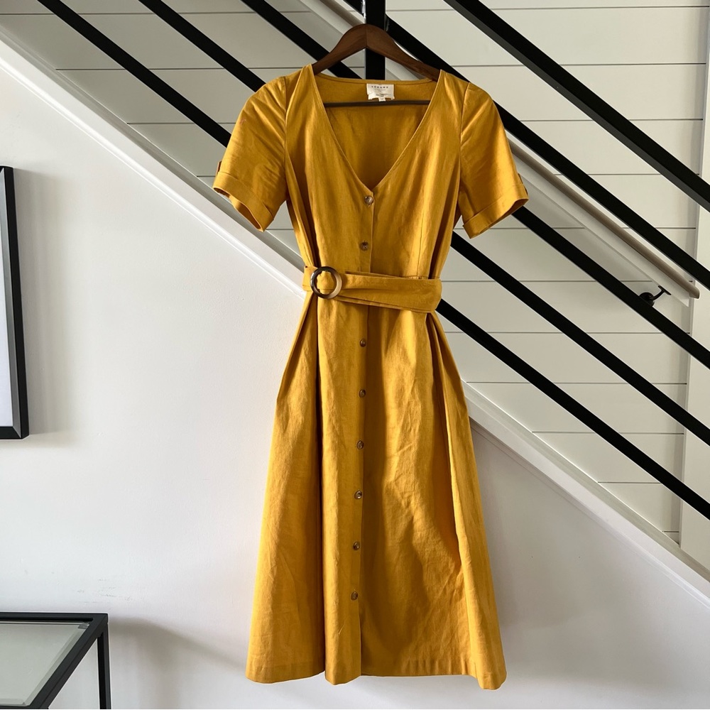 Sezane linen midi-length dress